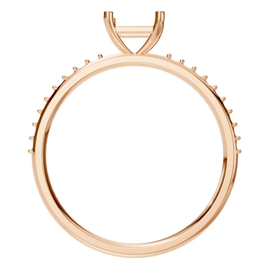 RI-6740 Rose Gold Ring UNSET - Top View