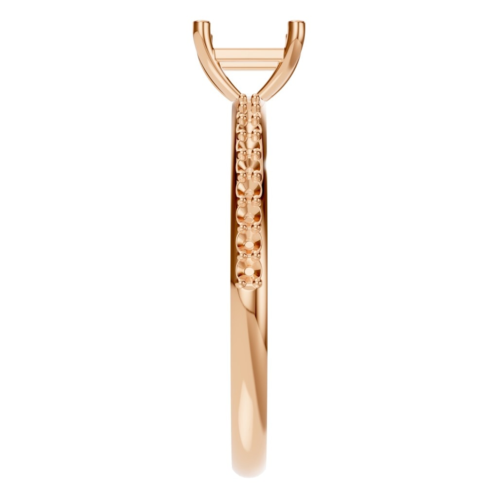 RI-6740 Rose Gold Ring UNSET - Side View