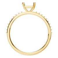 RI-6740 Yellow Gold Ring UNSET - Top View