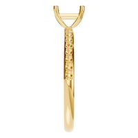 RI-6740 Yellow Gold Ring UNSET - Side View