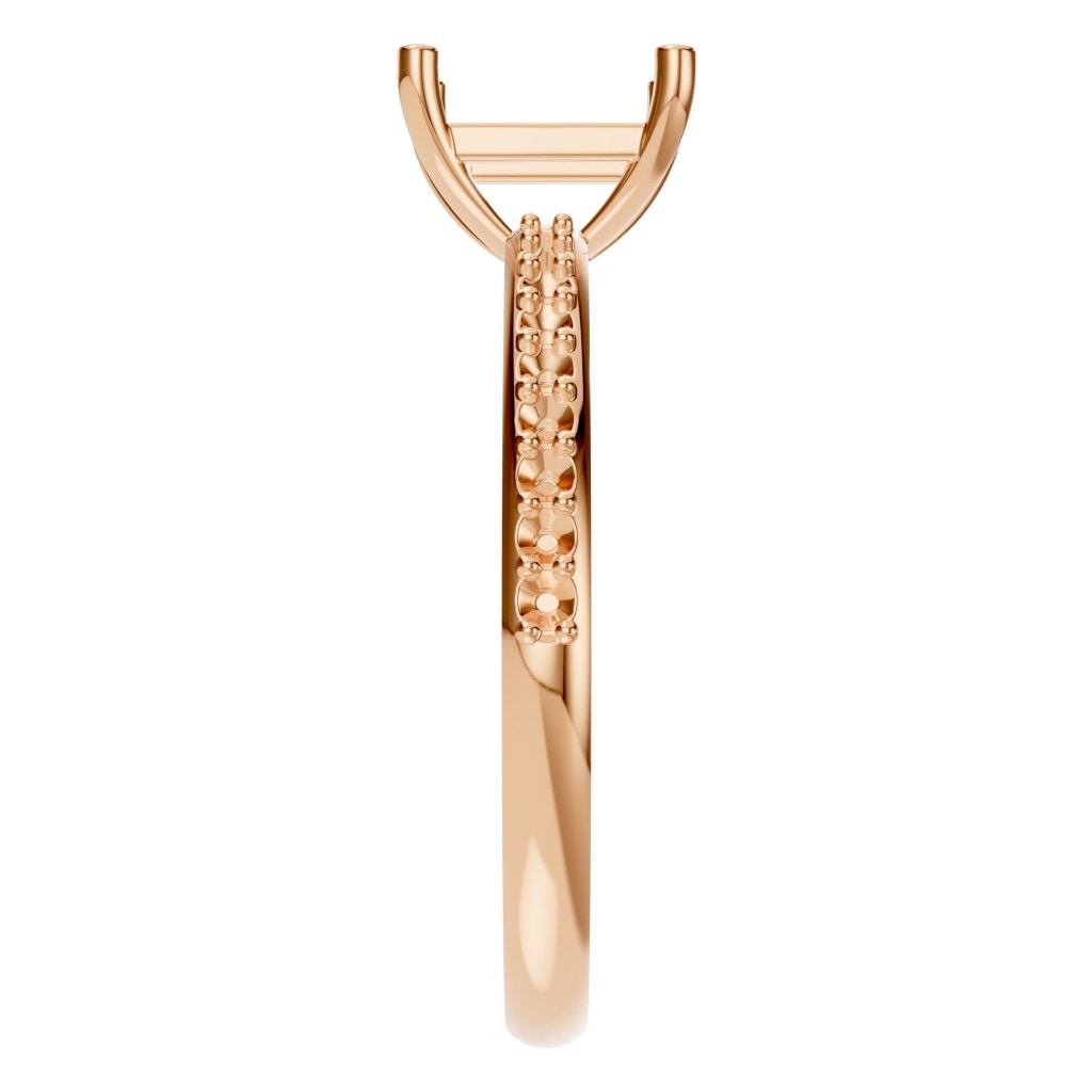 RI-6740 Rose Gold Ring UNSET - Side View