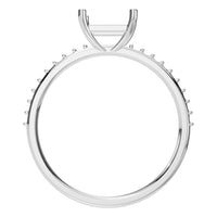 RI-6740 White Gold Ring UNSET - Top View
