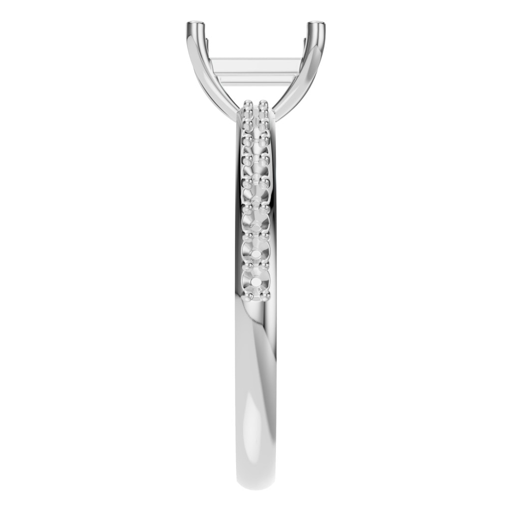 RI-6740 White Gold Ring UNSET - Side View