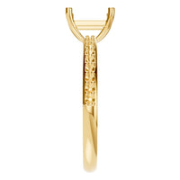 RI-6740 Yellow Gold Ring UNSET - Side View