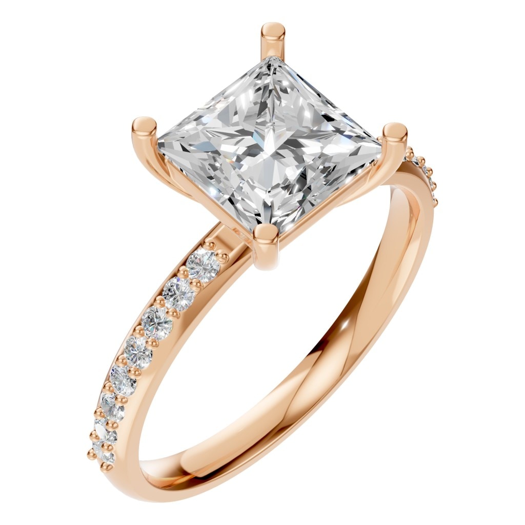 RI-6740 Rose Gold Ring SET - Main View