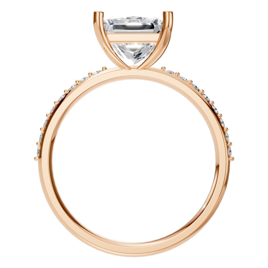 RI-6740 Rose Gold Ring SET - Top View