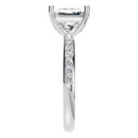 RI-6740 White Gold Ring SET - Side View