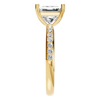 RI-6740 Yellow Gold Ring SET - Side View