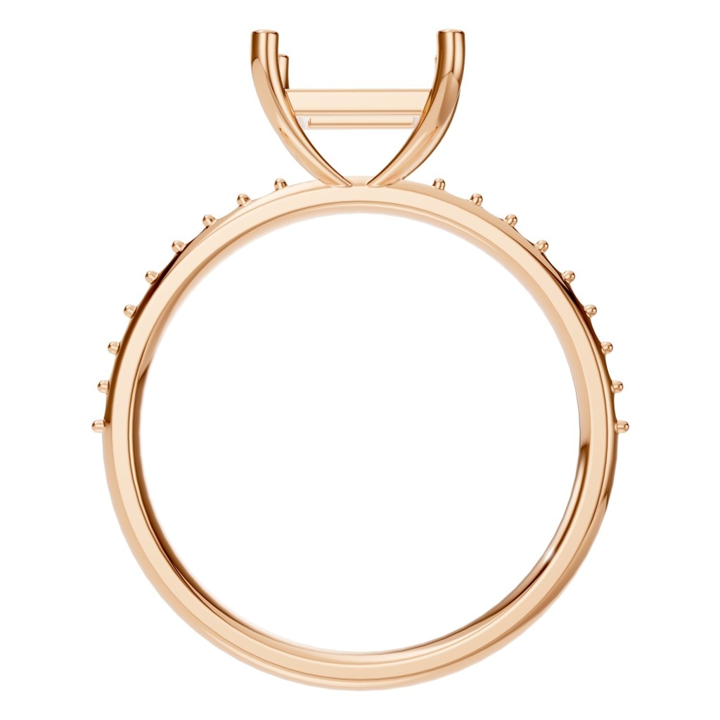 RI-6740 Rose Gold Ring UNSET - Top View