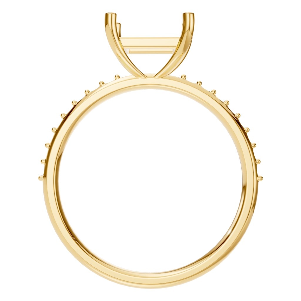 RI-6740 Yellow Gold Ring UNSET - Top View