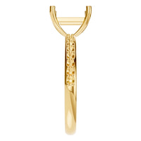 RI-6740 Yellow Gold Ring UNSET - Side View