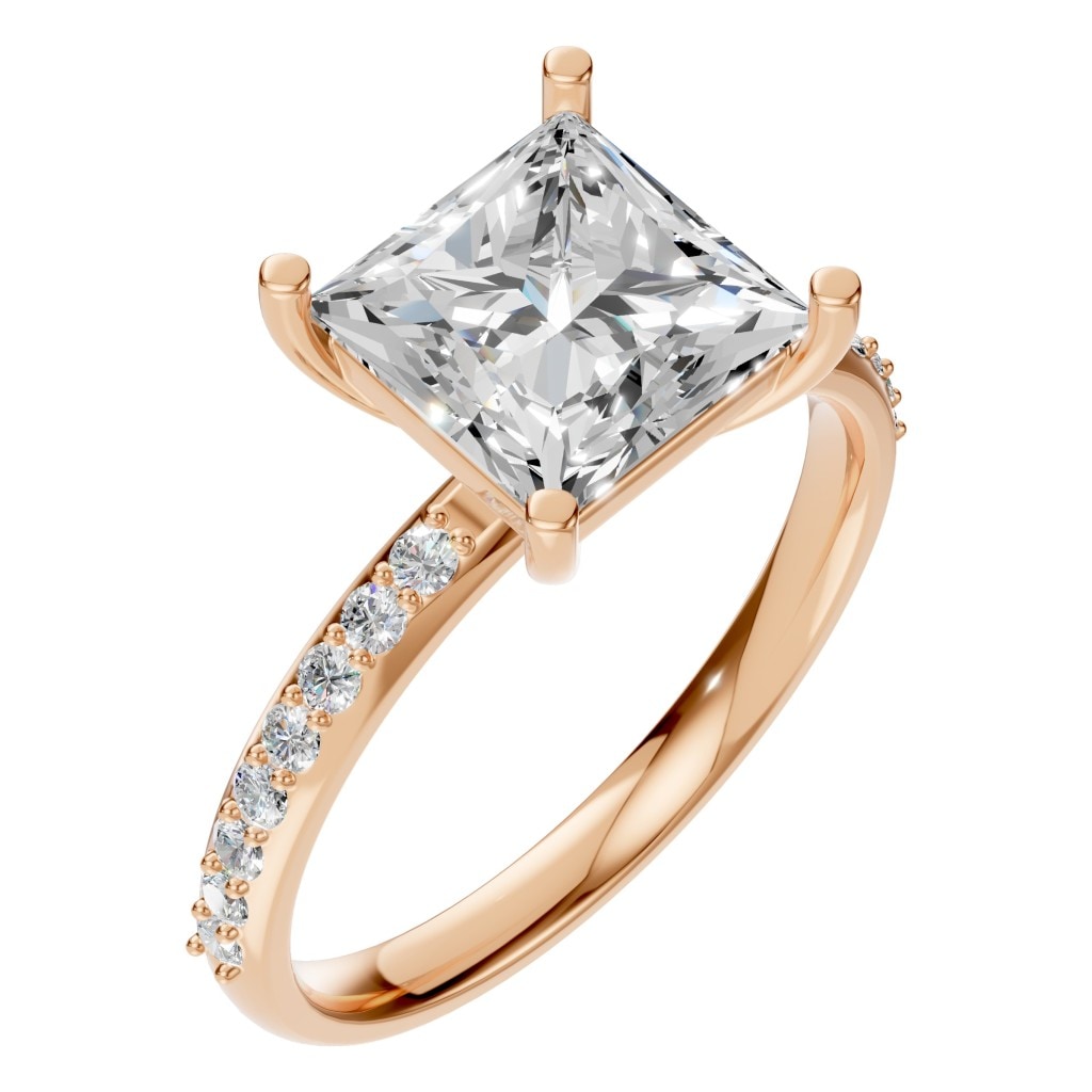 RI-6740 Rose Gold Ring SET - Main View