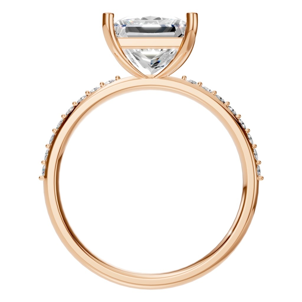 RI-6740 Rose Gold Ring SET - Top View