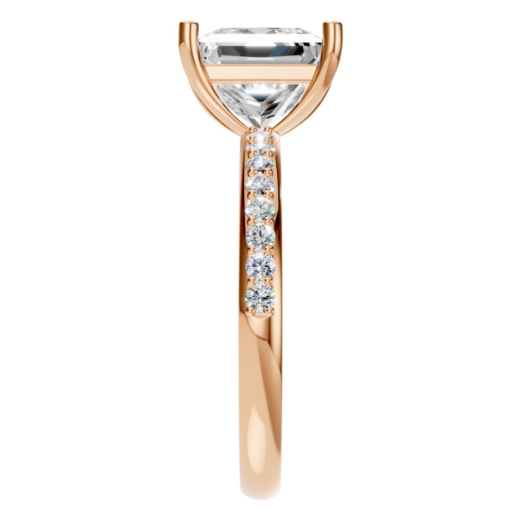 RI-6740 Rose Gold Ring SET - Side View