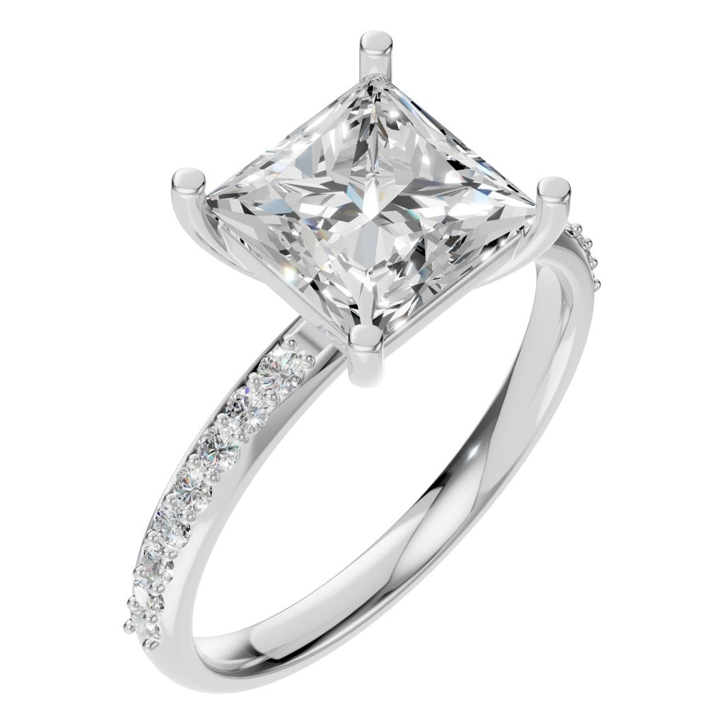 RI-6740 White Gold Ring SET - Main View