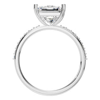 RI-6740 White Gold Ring SET - Top View