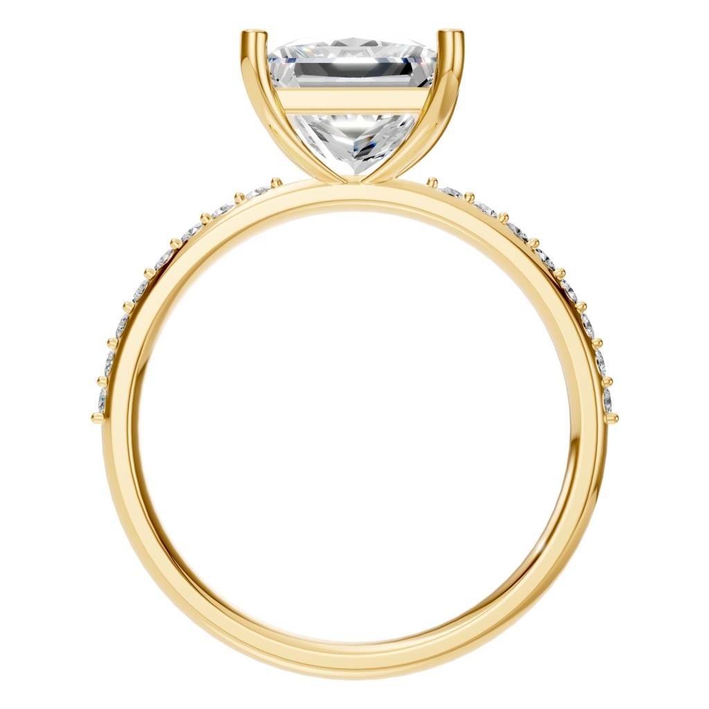RI-6740 Yellow Gold Ring SET - Top View