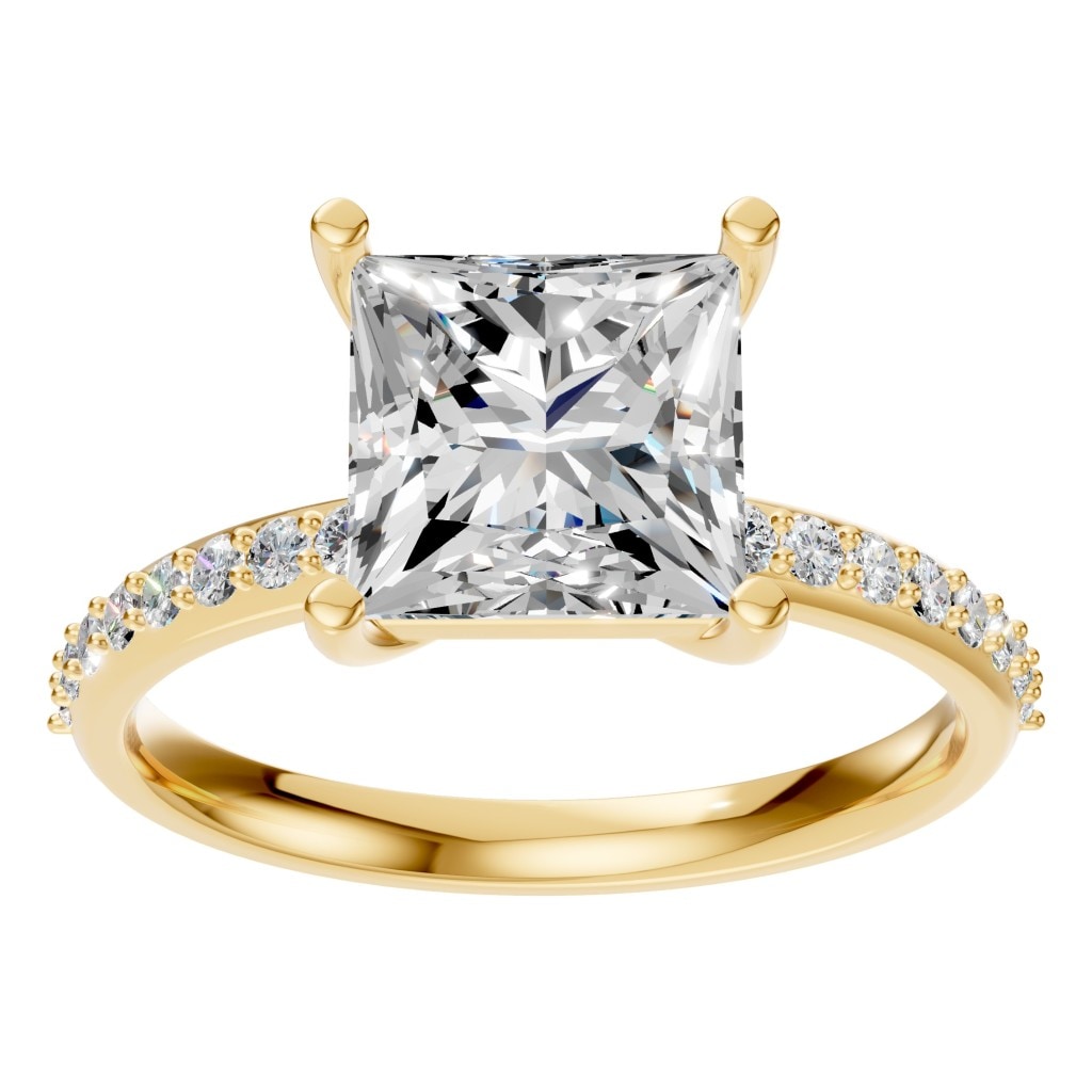 RI-6740 Yellow Gold Ring SET - Front View