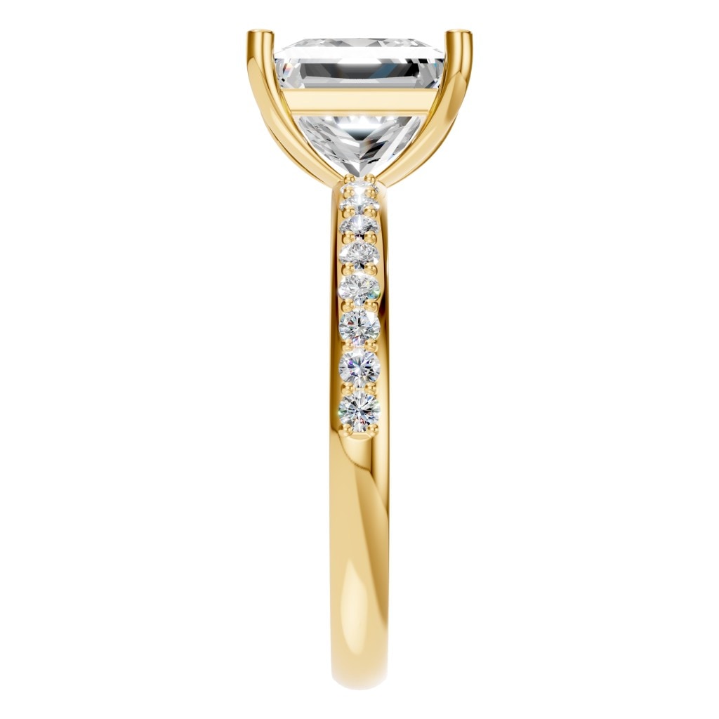 RI-6740 Yellow Gold Ring SET - Side View