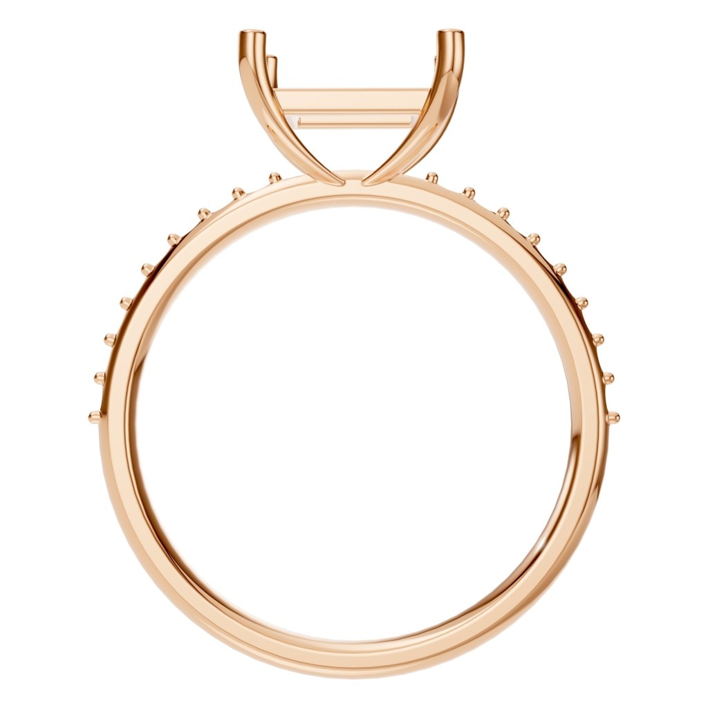 RI-6740 Rose Gold Ring UNSET - Top View