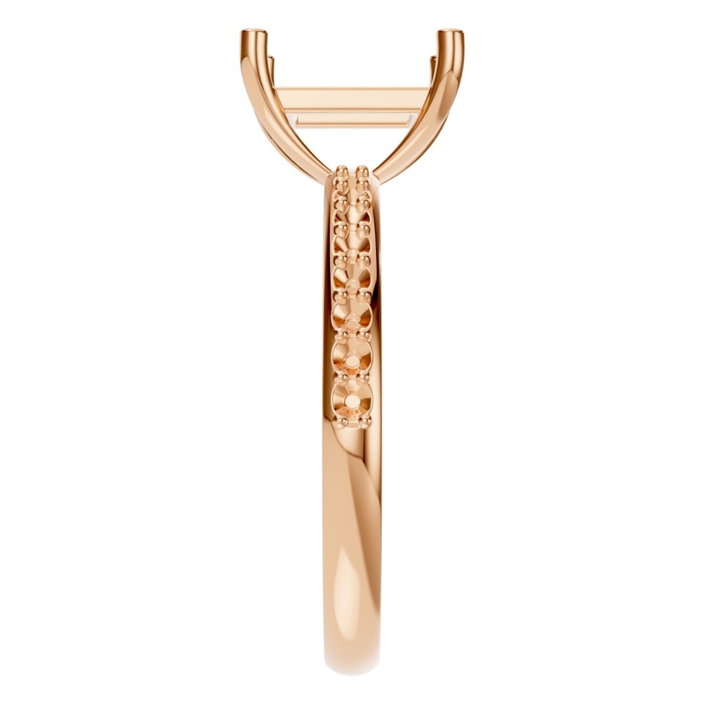 RI-6740 Rose Gold Ring UNSET - Side View