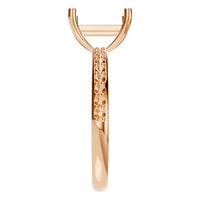 RI-6740 Rose Gold Ring UNSET - Side View