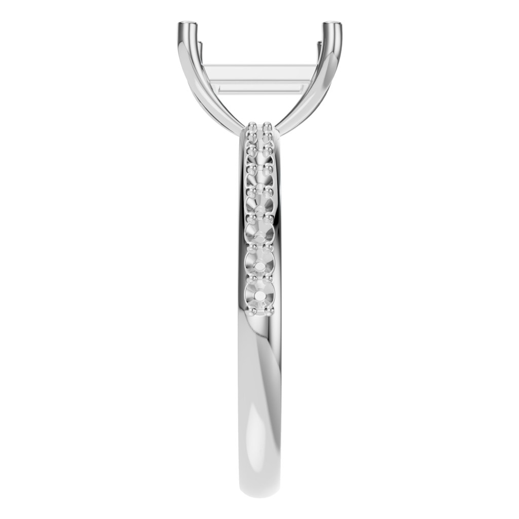 RI-6740 White Gold Ring UNSET - Side View