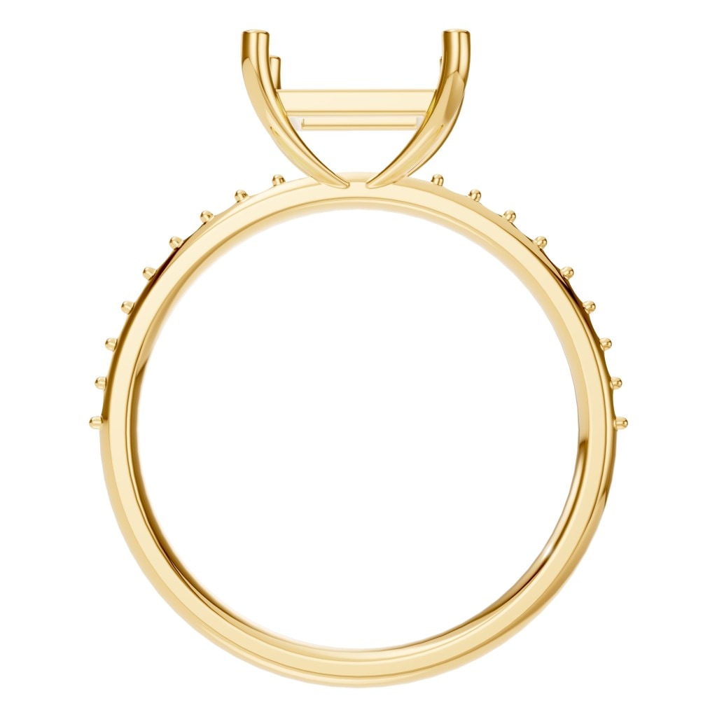 RI-6740 Yellow Gold Ring UNSET - Top View