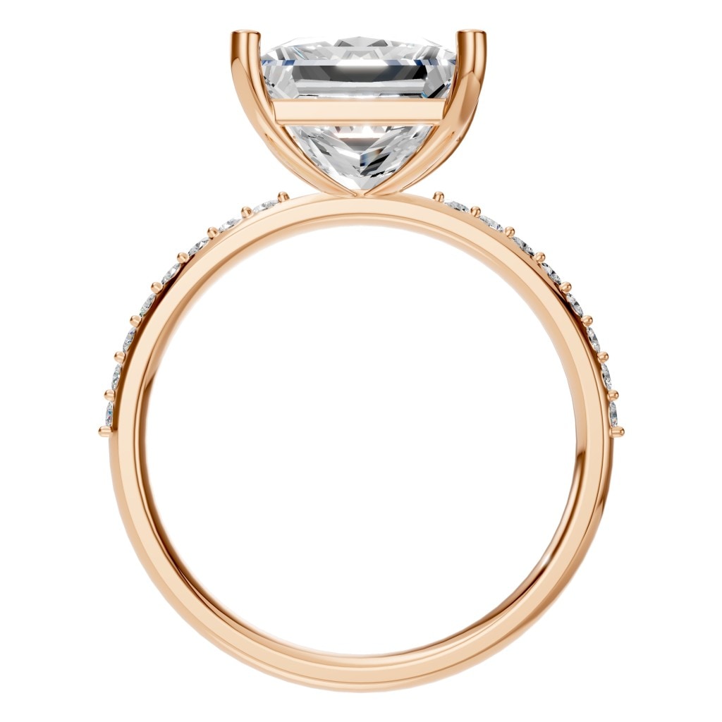 RI-6740 Rose Gold Ring SET - Top View