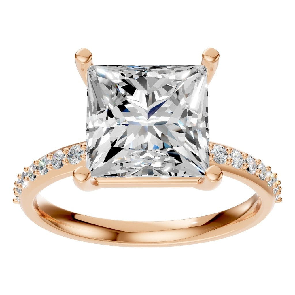 RI-6740 Rose Gold Ring SET - Front View