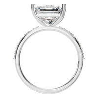 RI-6740 White Gold Ring SET - Top View