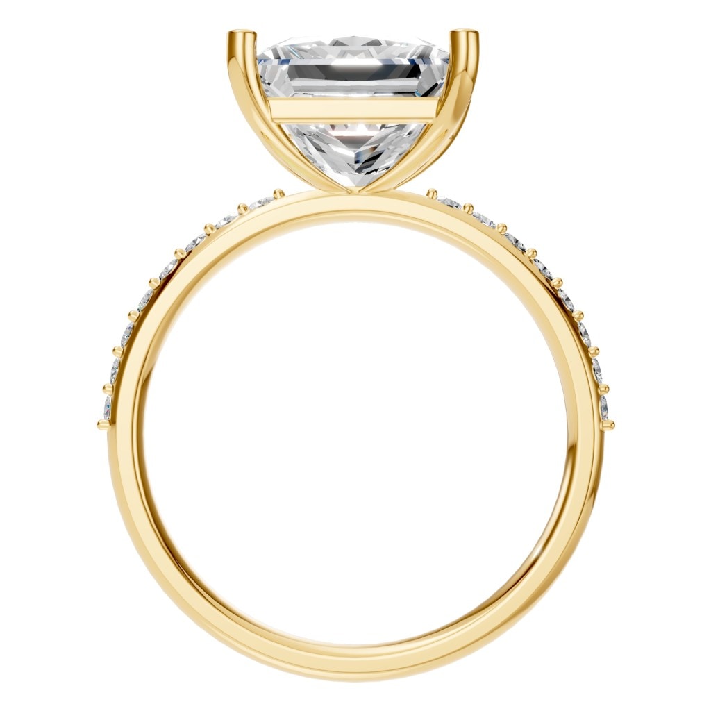 RI-6740 Yellow Gold Ring SET - Top View