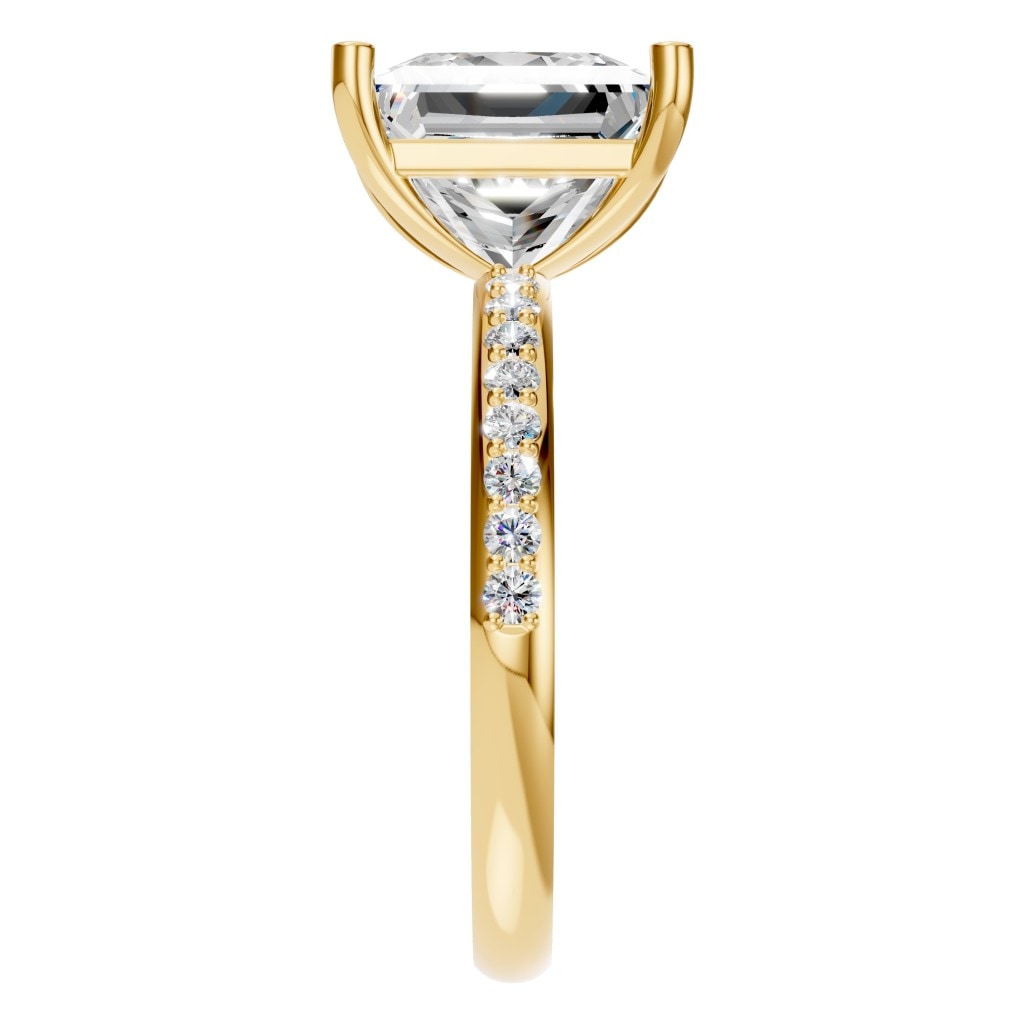 RI-6740 Yellow Gold Ring SET - Side View