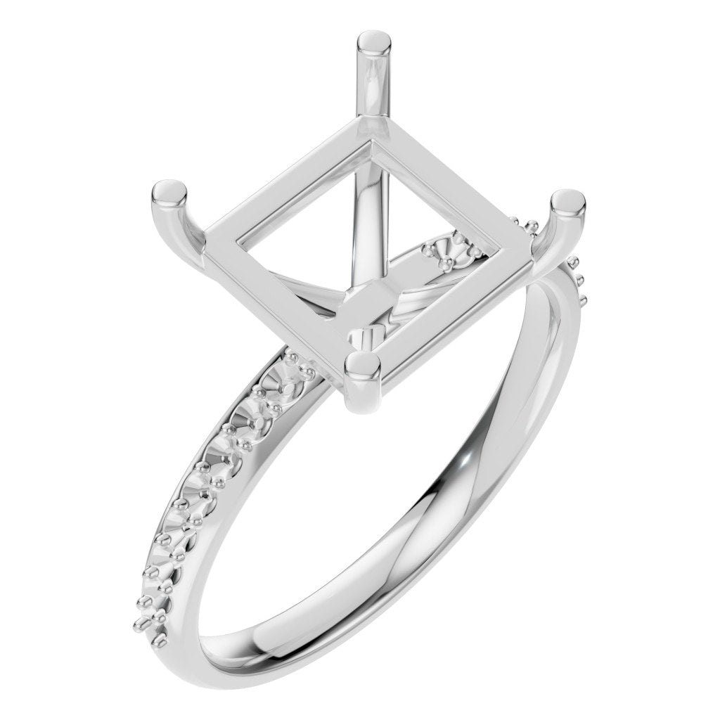 RI-6740 White Gold Ring UNSET - Main View