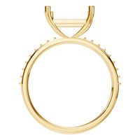 RI-6740 Yellow Gold Ring UNSET - Top View