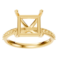 RI-6740 Yellow Gold Ring UNSET - Front View