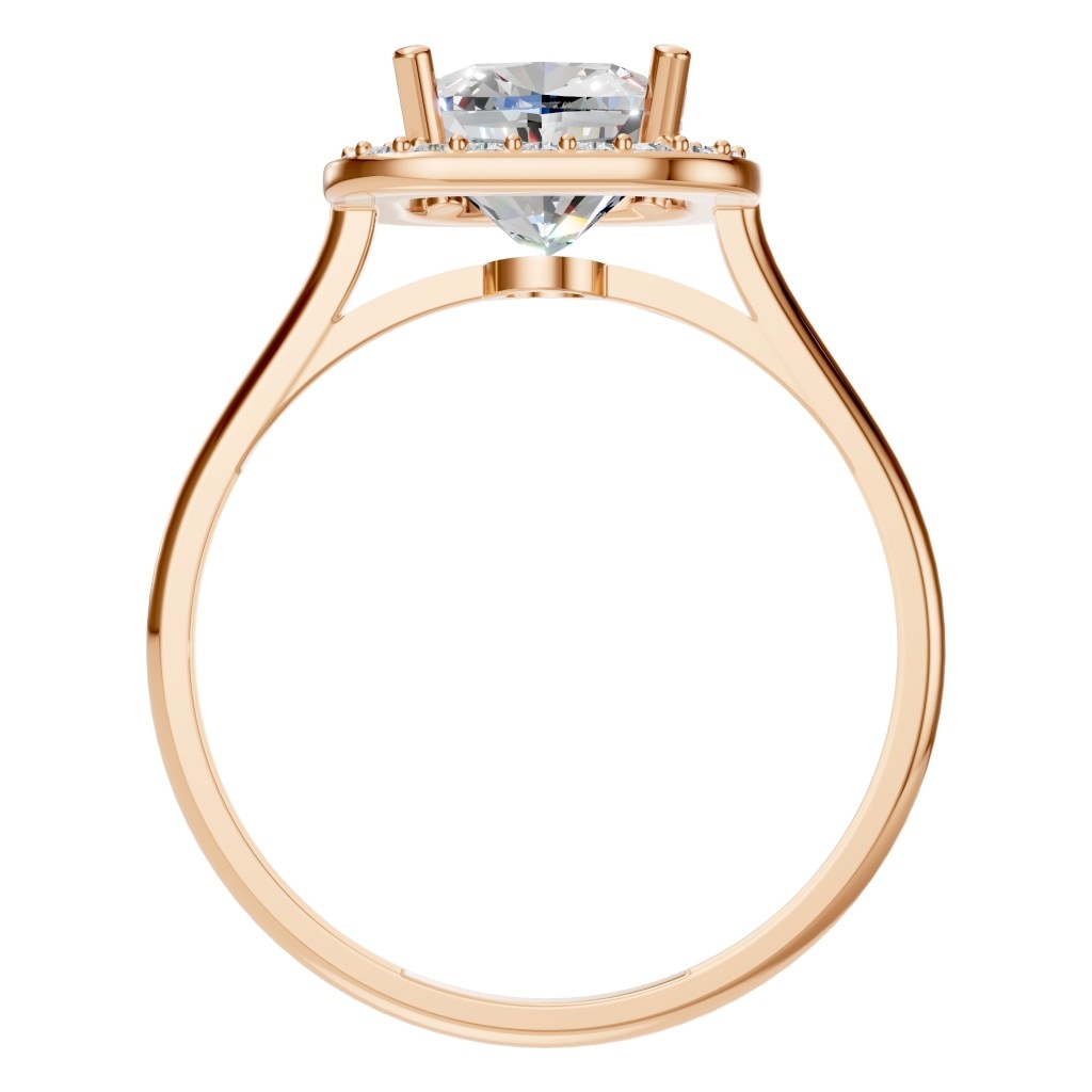 RI-6765 Rose Gold Ring SET - Top View