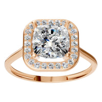 RI-6765 Rose Gold Ring SET - Front View