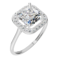 RI-6765 White Gold Ring SET - Main View