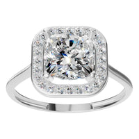 RI-6765 White Gold Ring SET - Front View