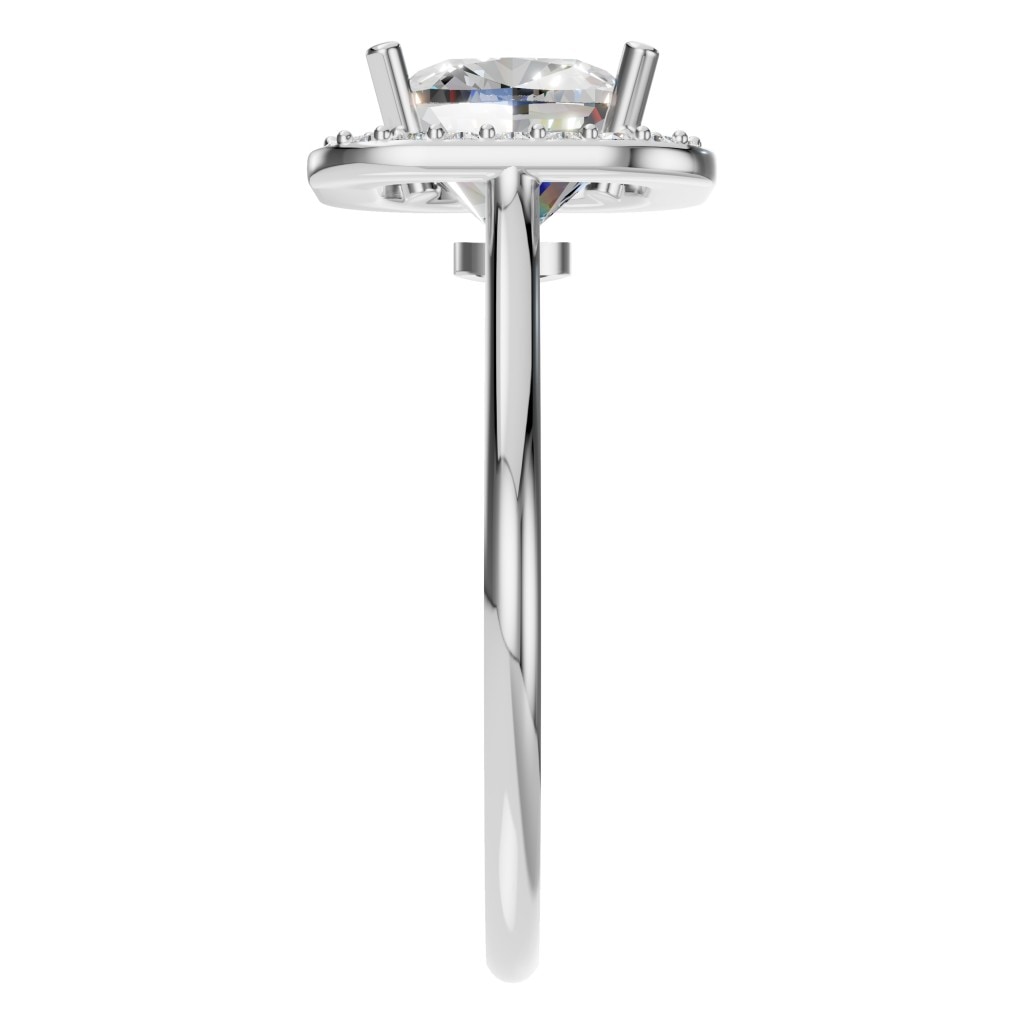 RI-6765 White Gold Ring SET - Side View