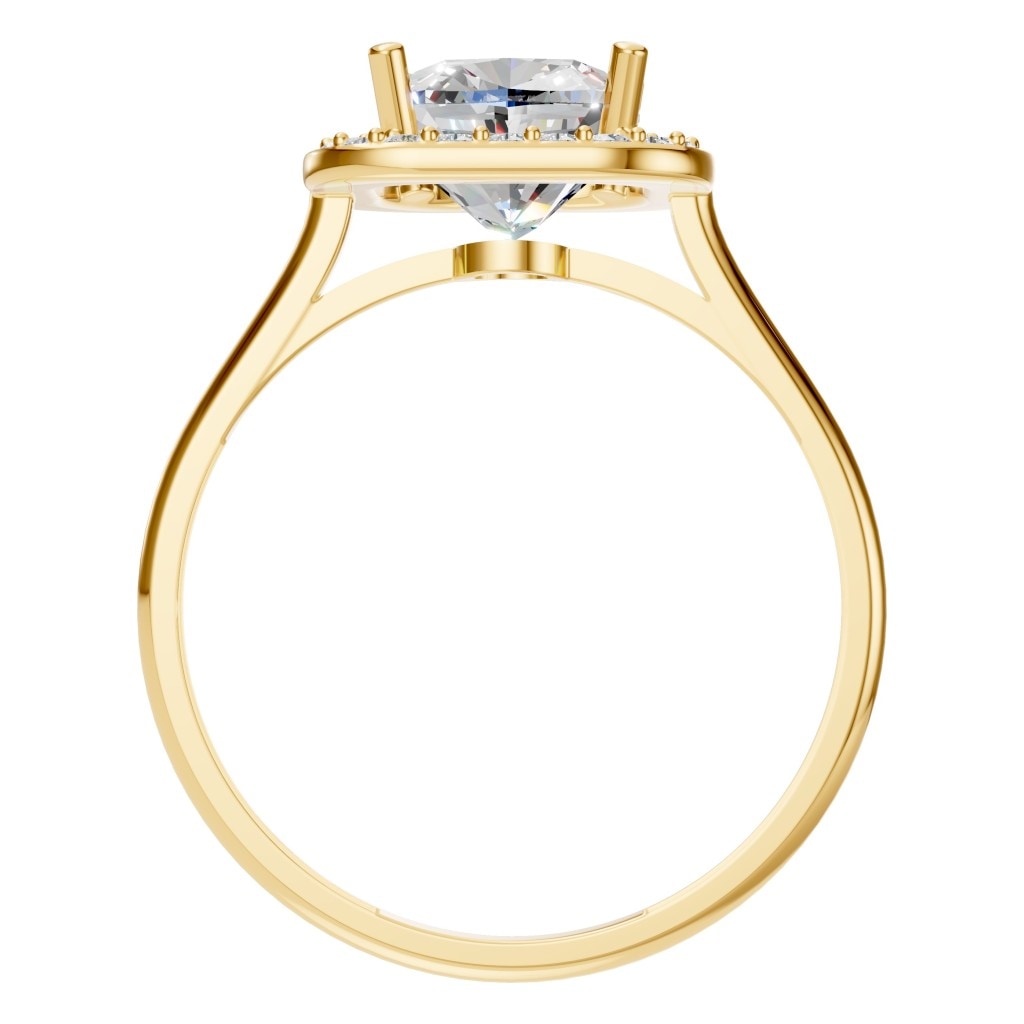 RI-6765 Yellow Gold Ring SET - Top View
