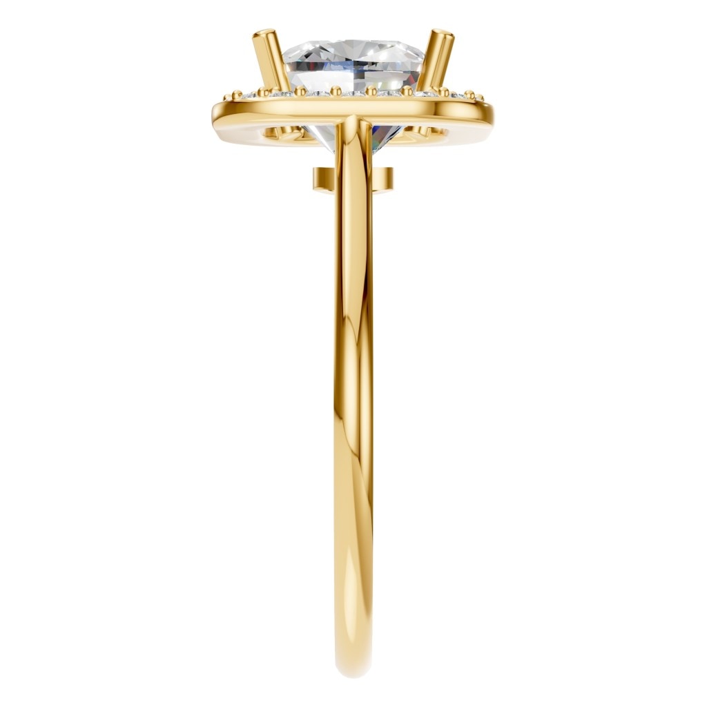 RI-6765 Yellow Gold Ring SET - Side View