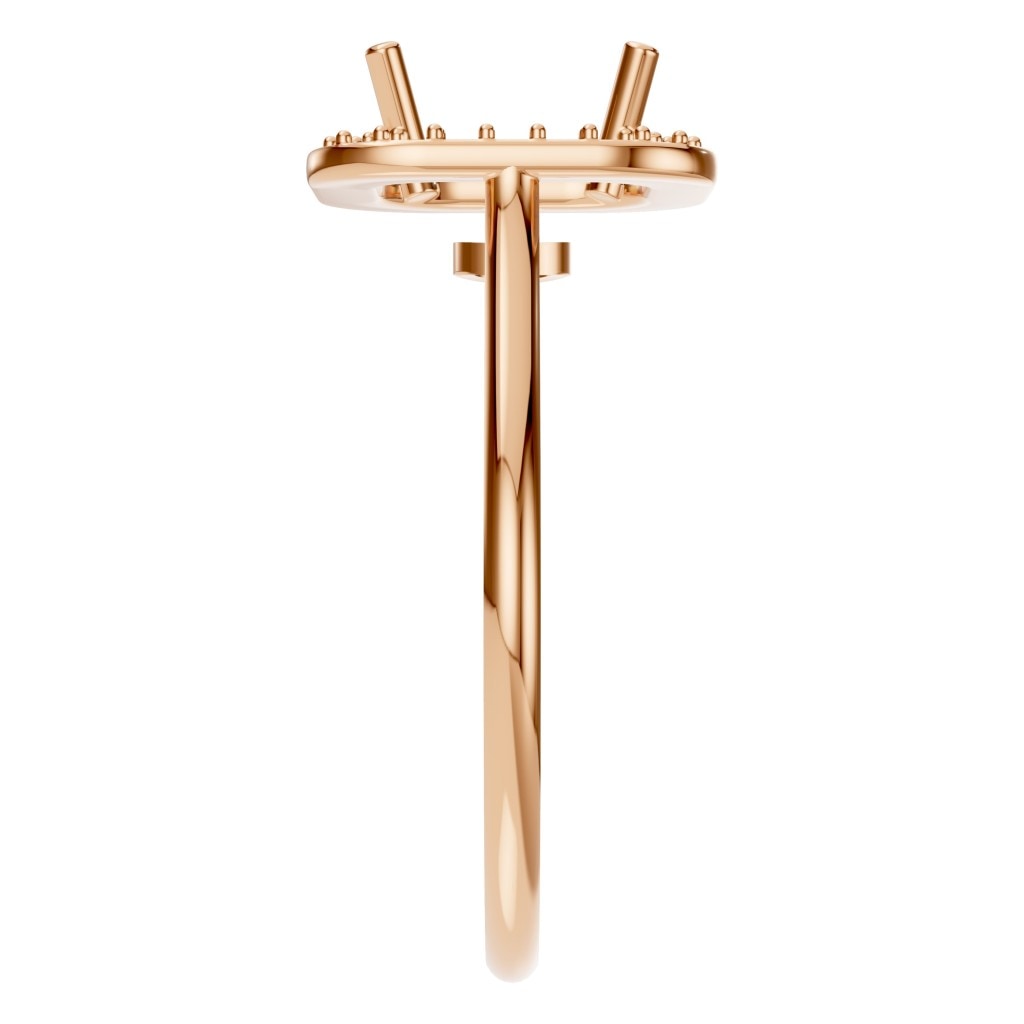 RI-6765 Rose Gold Ring UNSET - Side View