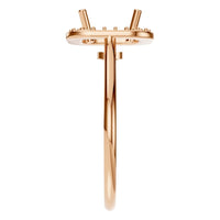 RI-6765 Rose Gold Ring UNSET - Side View