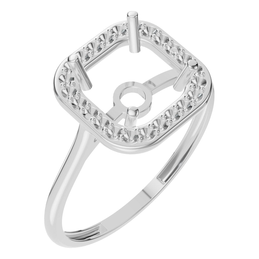 RI-6765 White Gold Ring UNSET - Main View