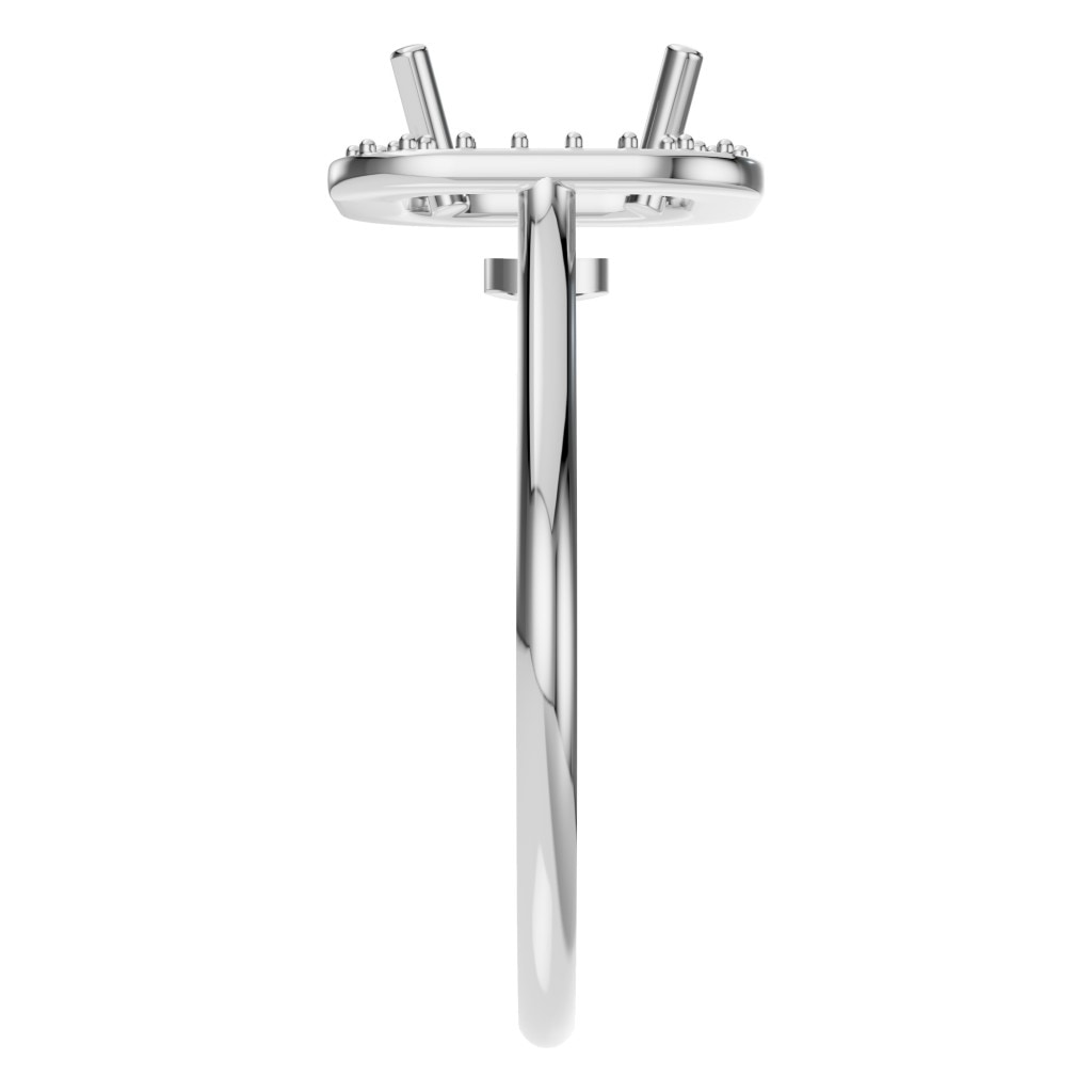 RI-6765 White Gold Ring UNSET - Side View