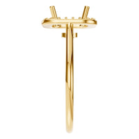 RI-6765 Yellow Gold Ring UNSET - Side View