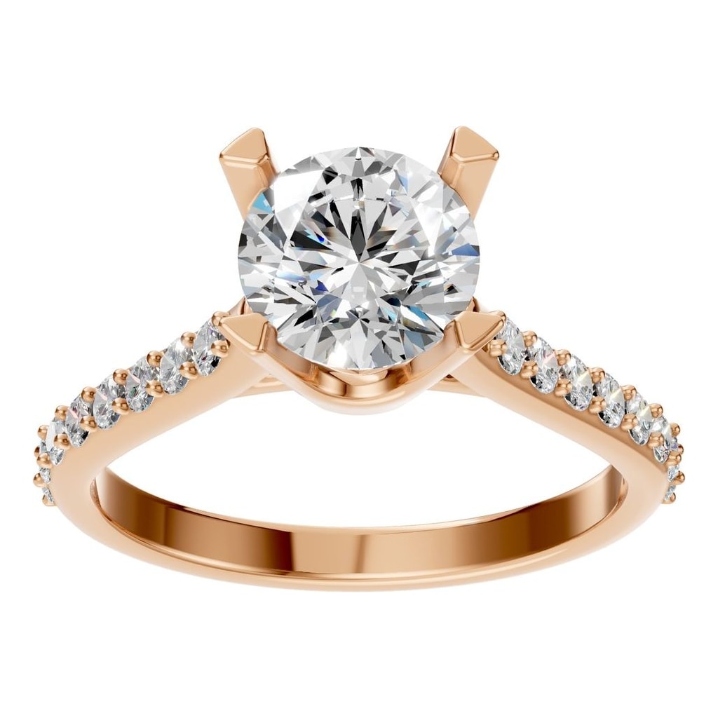 RI-6903 Rose Gold Ring SET - Front View
