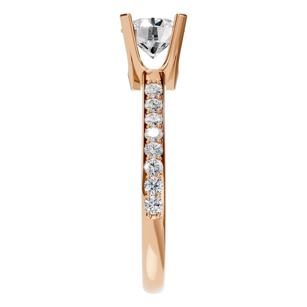 RI-6903 Rose Gold Ring SET - Side View